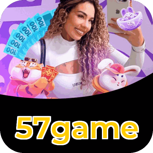 Plataforma 57game mostrando interface moderna, jogos certificados e recursos de segurança licenciados